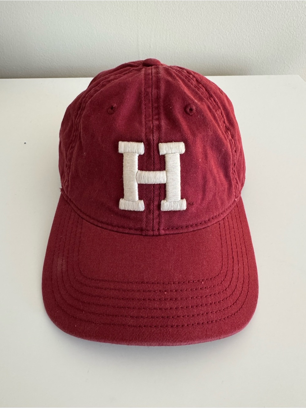 Embroidered Harvard Cap in Crimson